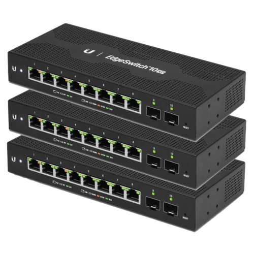 UBIQUITI Коммутатор EdgeSwitch 10XP (3-pack)